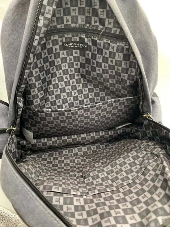 NWT London Fog Denim Canvas Backpack main image 6